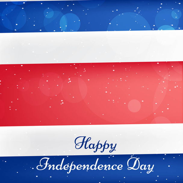 Иллюстрация флага Коста-Рики ко Дню независимости
 - Вектор,изображение