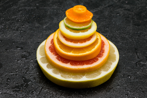 citrusfélék szeletek - Fotó, kép