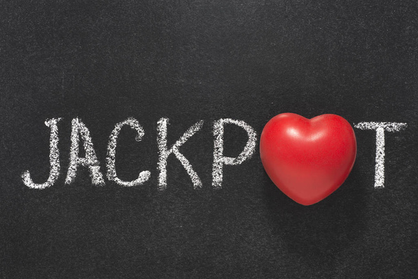 Jackpot kelime kalp - Fotoğraf, Görsel