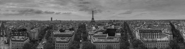 Pariser Schwarz-Weiß-Panorama - Foto, Bild