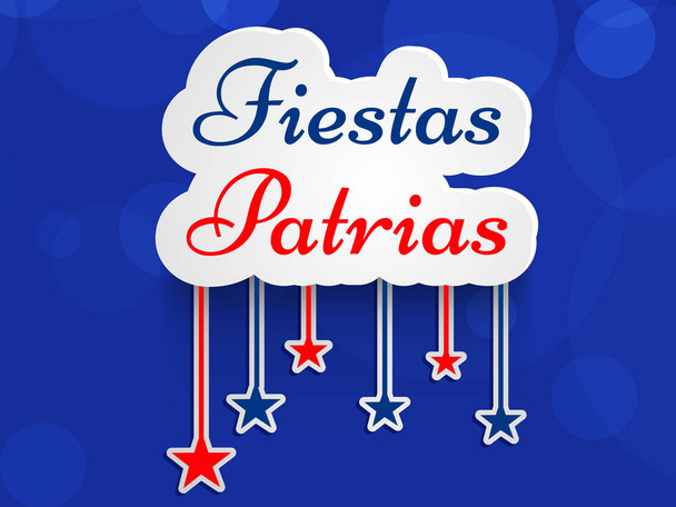 Ilustración de Banderas de Chile para Fiestas Patrias
 - Vector, Imagen