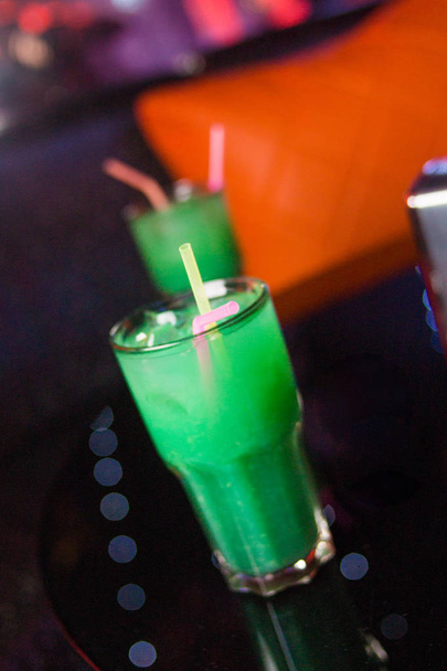 alcoholic green cocktails - Photo, Image
