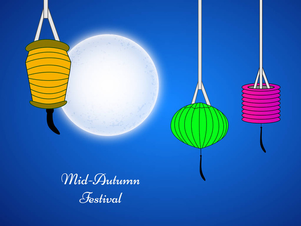 illustration of Mid Autumn Festival Background - Vector, Image