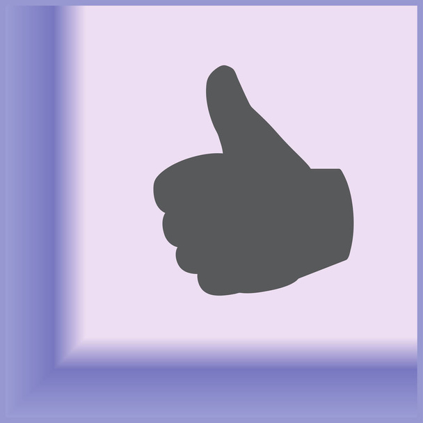 thumbs up icon , vector illustration. Flat design style - Vector, Image