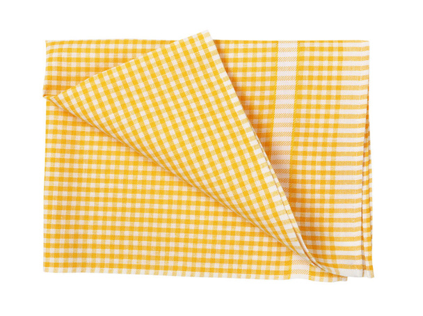 toalhas de mesa amarelas e brancas
 - Foto, Imagem