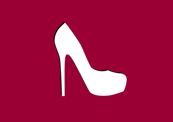 Heel shoe line icon - Wektor, obraz
