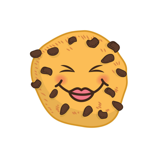 Funny cookie cartoon - Vector, Image