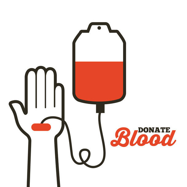 doneren van bloed ontwerp - Vector, afbeelding