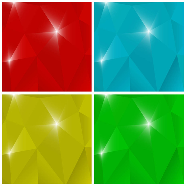 Colorful polygonal backgrounds. - Vector, Image