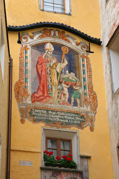 Port Ragen - fresk przedstawiający biskup Bruno (ur. 1922) - Brunico - Zdjęcie, obraz