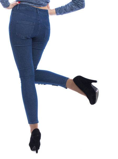 Female body part denim jeans - Foto, Imagem