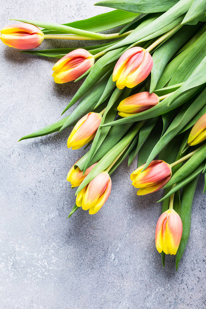 Bei tulipani arancioni gialli
 - Foto, immagini