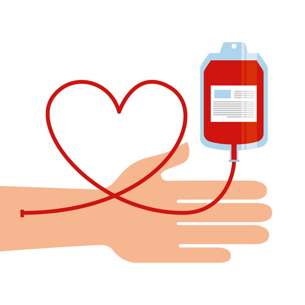 Desenho do sangue de doação
 - Vetor, Imagem