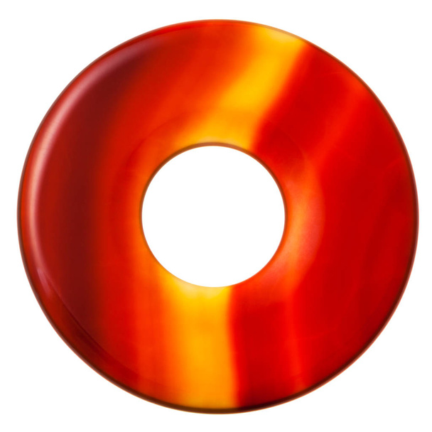 cercle en forme de donut poli à partir de gemme d'agate rayée
 - Photo, image