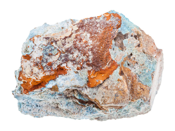Scorodite kamień (rudy arsenu) na białym tle - Zdjęcie, obraz