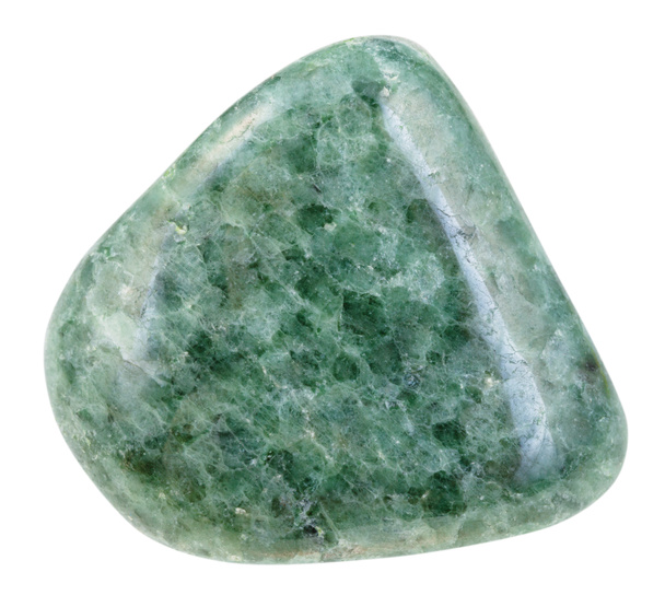 pietra di giadeite verde tumbled isolato
 - Foto, immagini