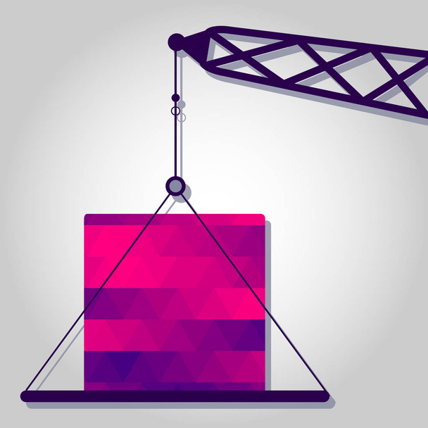 Кран і блок експерименту з барвистими трикутниками
 - Вектор, зображення
