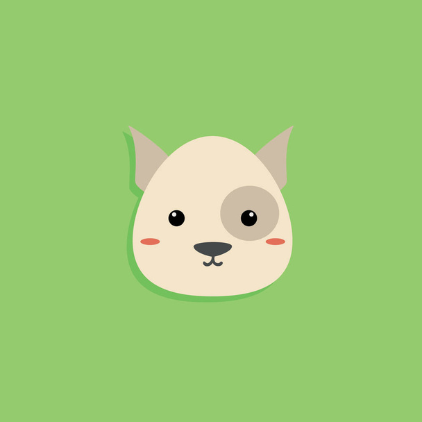 Dog Cartoon face - Вектор,изображение