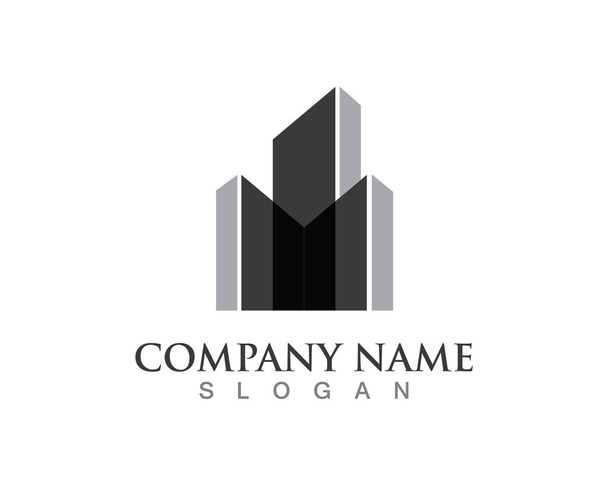 Σχεδιασμός λογότυπου ακινήτου, ακινήτου και οικοδομής για εταιρικό σήμα επιχείρησης  - Διάνυσμα, εικόνα
