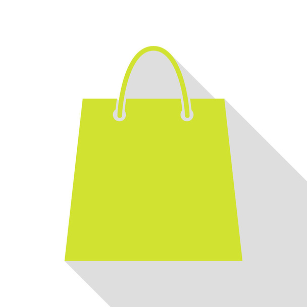 Shopping bag illustration. Pear icon with flat style shadow path. - Vector, Image