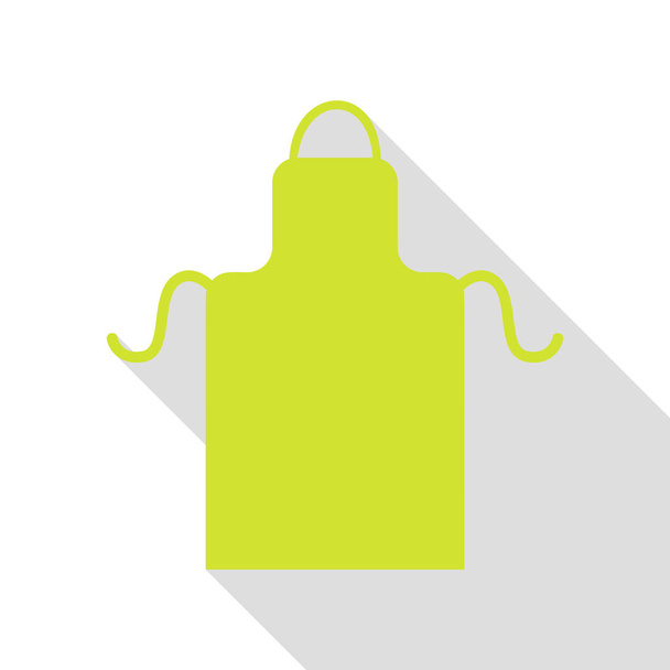 Apron simple sign. Pear icon with flat style shadow path. - Vector, Image