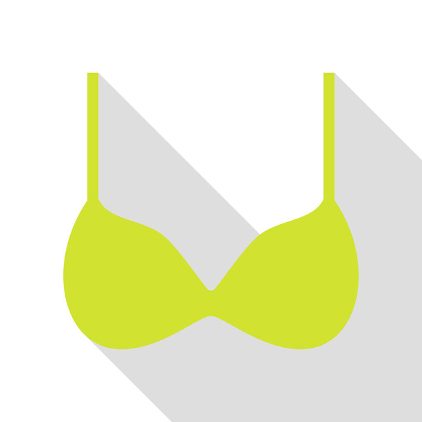 Bra simple sign. Pear icon with flat style shadow path. - Vetor, Imagem