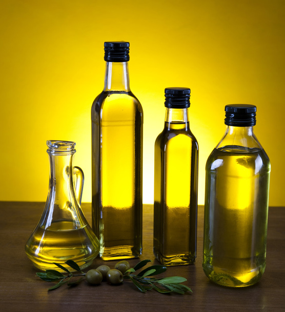 Fresh olives, olive oil - Photo, Image