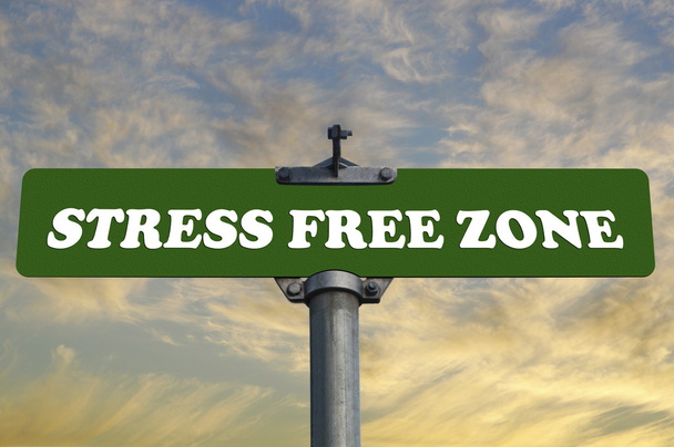 Panneau de signalisation de zone libre de stress
 - Photo, image