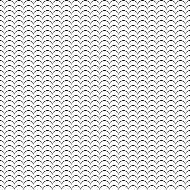 Геометрична лінія монохромний абстрактний безшовний візерунок з хвилями
 - Вектор, зображення