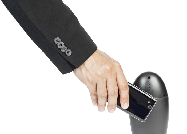 business man holding smartphone as NFC - Near field communicatio - Fotografie, Obrázek