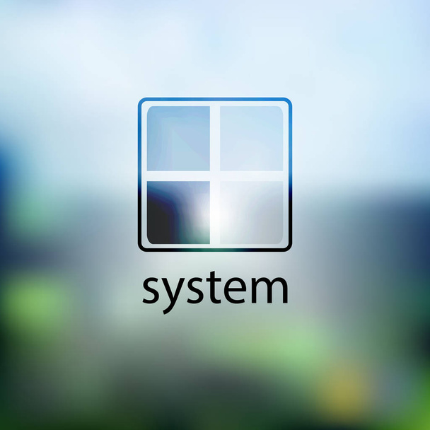 icon system. isolated on background blurred - Vecteur, image