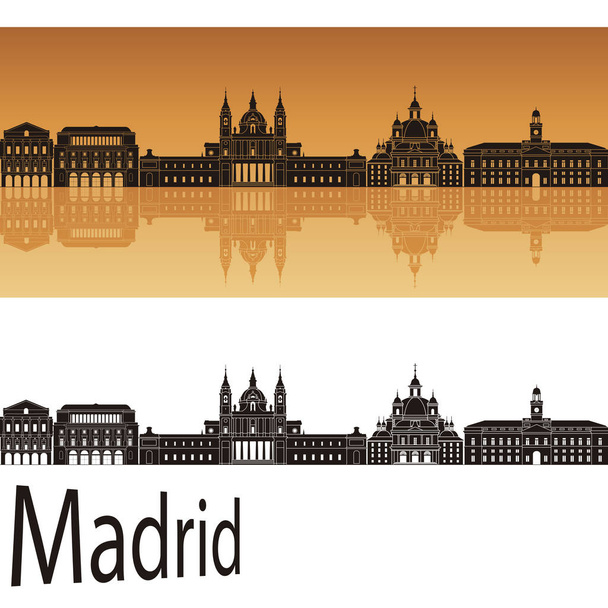 Skyline Madrid V2 in arancione
 - Vettoriali, immagini