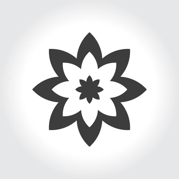 virág aláírás ikonra  - Vektor, kép