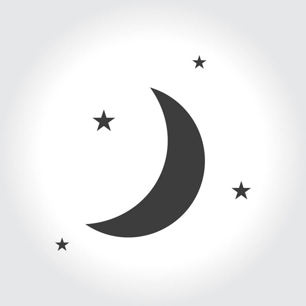 Moon & stars icon  - Vector, Image
