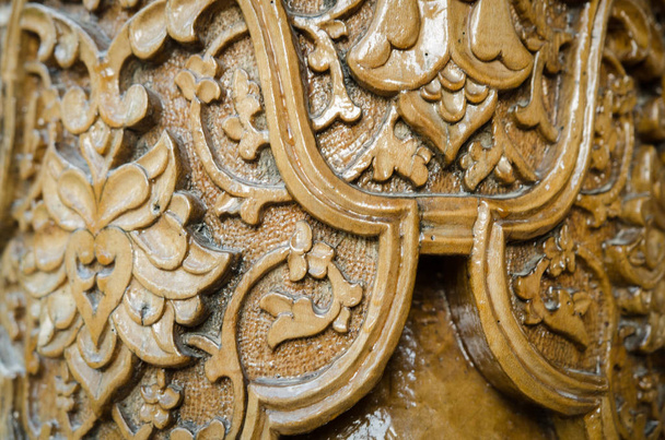 Traditional east pattern on wood products - Photo, Image