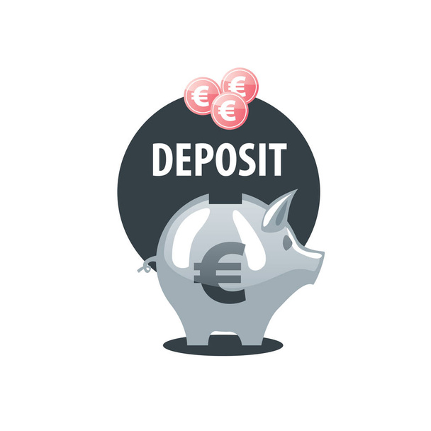 vector logo piggy bank - Vector, Image