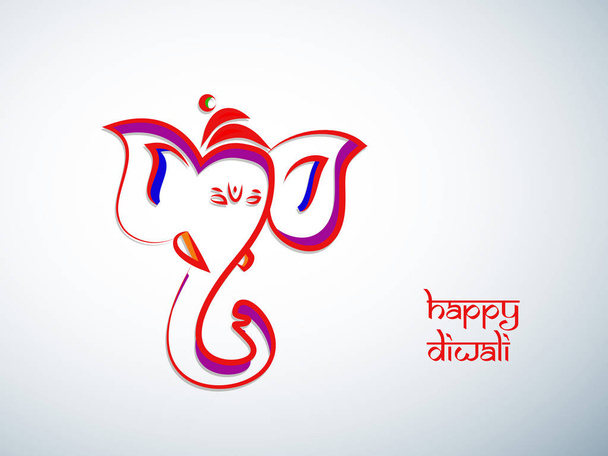 illustratie van hindoe festival Diwali-achtergrond - Vector, afbeelding