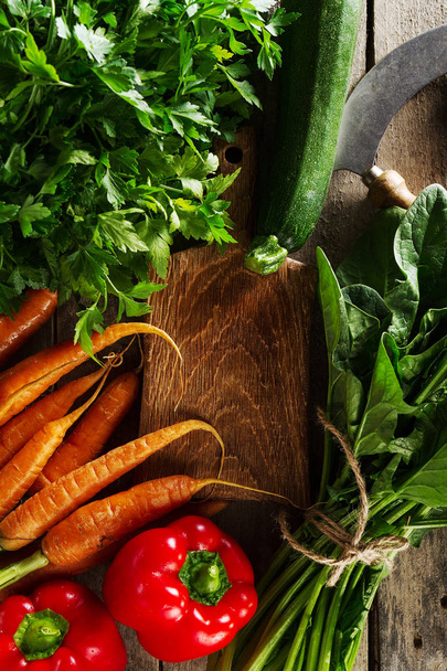 Їжа Овочевий барвистий фон. Смачні свіжі овочі
 - Фото, зображення