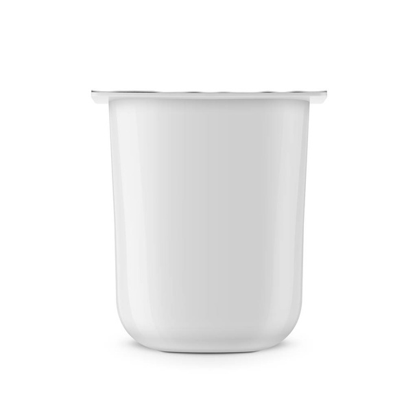 White yogurt pot template. - Vector, Image