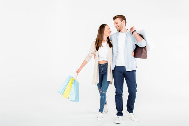 Couple with shopping bags - Fotó, kép