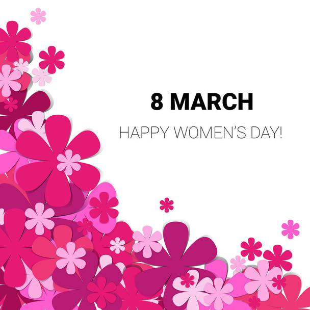 8 березня Міжнародний жіночий день вітальна листівка
 - Вектор, зображення