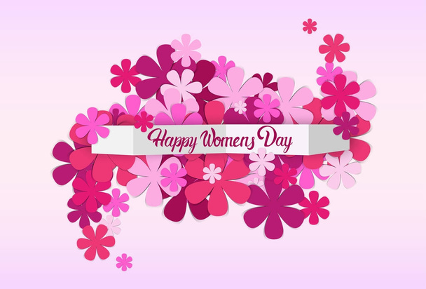 8 March International Women Day Greeting Card - Vettoriali, immagini