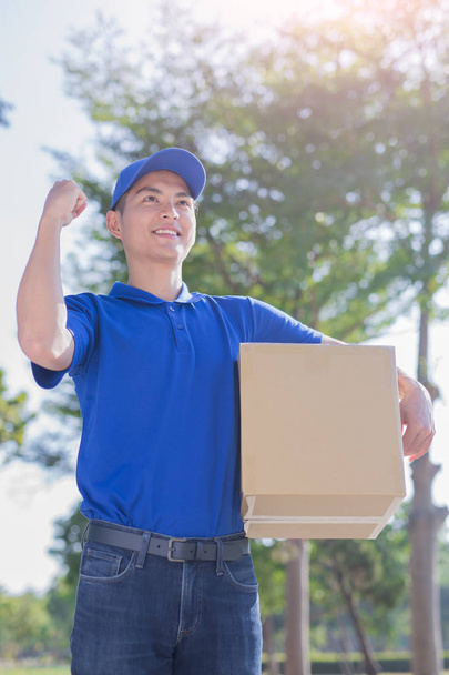 deliveryman showing fist - Photo, Image
