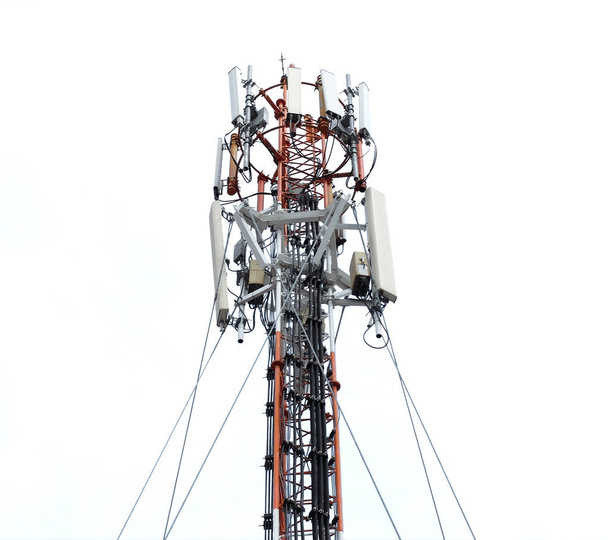 Mobilní web buňky věž komunikační zařízení na bílém pozadí - Fotografie, Obrázek