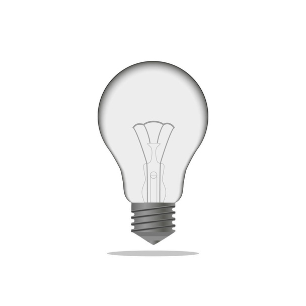 realistic light bulb isolated on white background. - Vector, Image