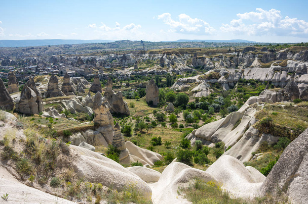 Stone formations in Cappadocia, Turkey - Фото, изображение