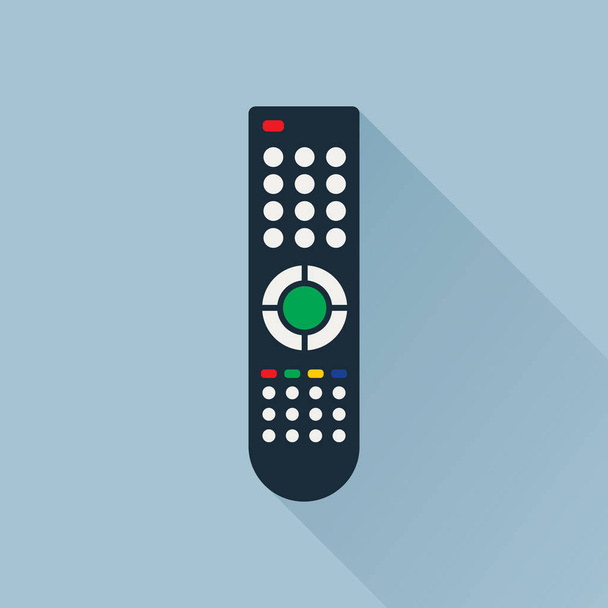 TV Remote Control Flat Icon - Vector, Image