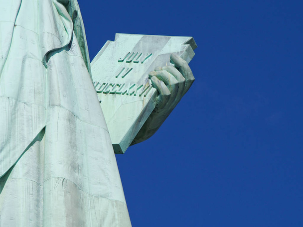 Detail of Tablet Held by Statue of Liberty - Foto, immagini