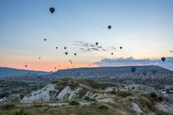 Hot Air Balloons over Cappadocia - Foto, afbeelding