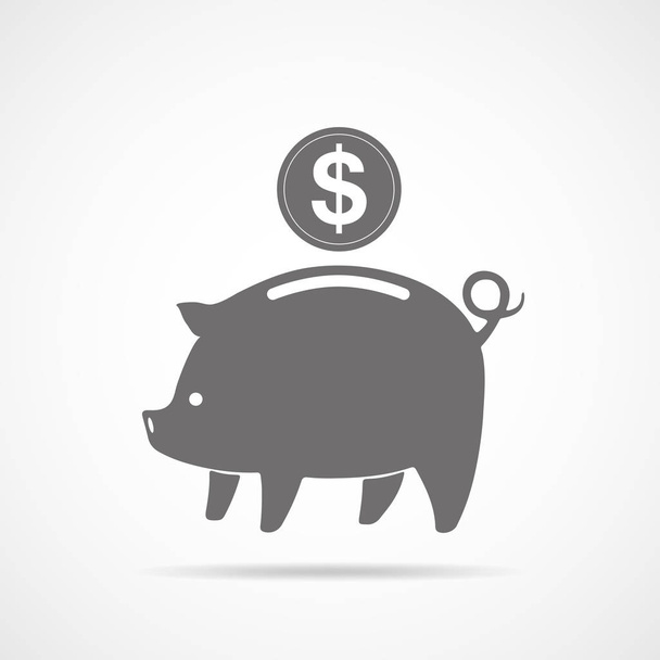 Piggy Bank icoon. vectorillustratie. - Vector, afbeelding